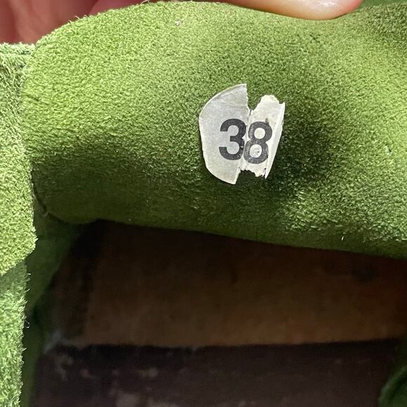 Olive Green Suede Desert Boots Lace Up Chukka Womens 8 Safari Boot Utility Gorp - Picture 8 of 10